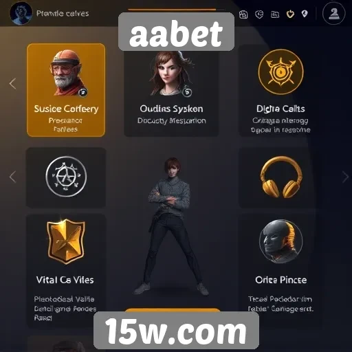 Destaques da interface do usuário no aabet